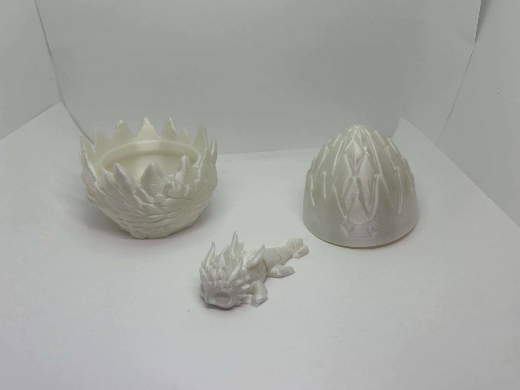 Ice Dragon keychain with Egg Box